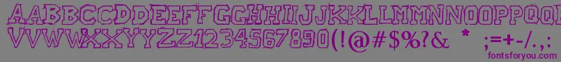 RaslaniAmericanLetters Font – Purple Fonts on Gray Background