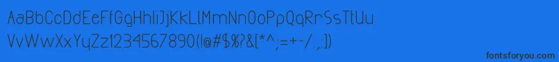 Шрифт ExactaBold – чёрные шрифты на синем фоне