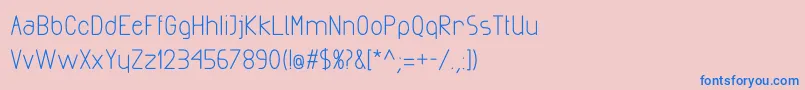 フォントExactaBold – ピンクの背景に青い文字