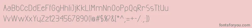 フォントExactaBold – ピンクの背景に灰色の文字