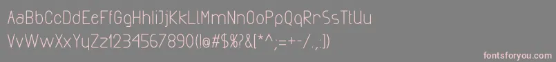 フォントExactaBold – 灰色の背景にピンクのフォント