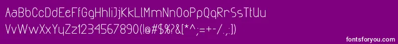 フォントExactaBold – 紫の背景に白い文字