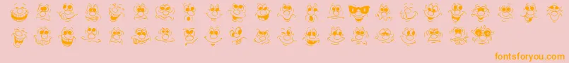 FaceOff Font – Orange Fonts on Pink Background