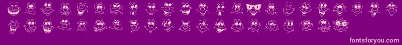 FaceOff Font – Pink Fonts on Purple Background