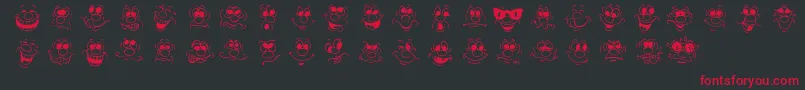 フォントFaceOff – 黒い背景に赤い文字