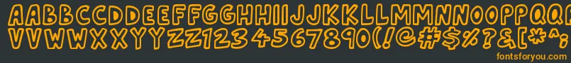 Asteroid7337 Font – Orange Fonts on Black Background