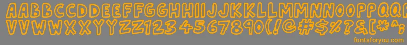 Police Asteroid7337 – polices orange sur fond gris