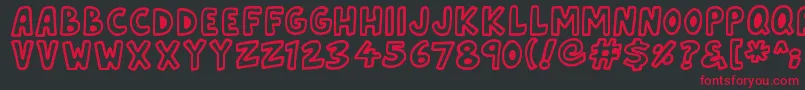 Asteroid7337 Font – Red Fonts on Black Background