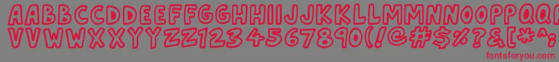 Asteroid7337 Font – Red Fonts on Gray Background