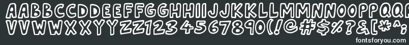 フォントAsteroid7337 – 白い文字