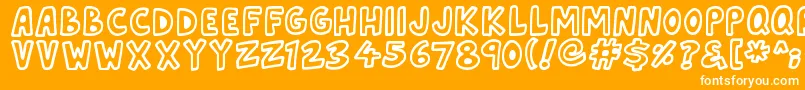 Asteroid7337 Font – White Fonts on Orange Background