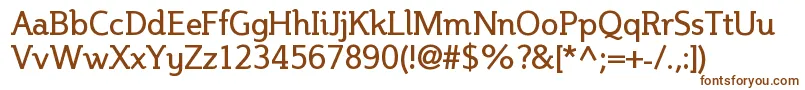 Steinem-fontti – ruskeat fontit valkoisella taustalla