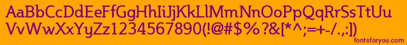 Steinem Font – Purple Fonts on Orange Background