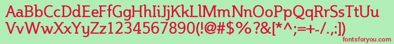 Steinem Font – Red Fonts on Green Background