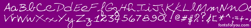 VillaRegular Font – White Fonts on Purple Background