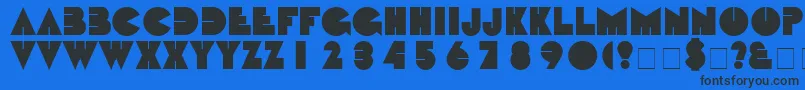 BabyBabyNormal Font – Black Fonts on Blue Background