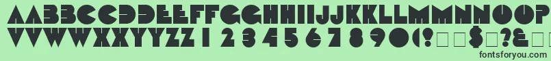 BabyBabyNormal-fontti – mustat fontit vihreällä taustalla