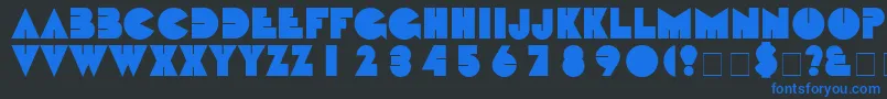 BabyBabyNormal-fontti – siniset fontit mustalla taustalla