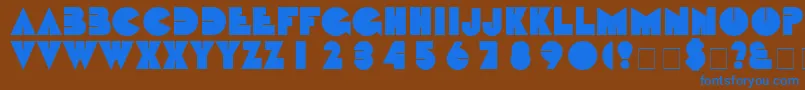 BabyBabyNormal Font – Blue Fonts on Brown Background