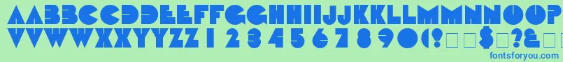 BabyBabyNormal Font – Blue Fonts on Green Background