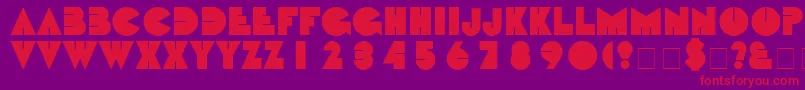 BabyBabyNormal Font – Red Fonts on Purple Background