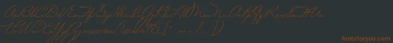 MrSheffield-Schriftart – Braune Schriften auf schwarzem Hintergrund