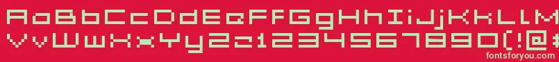 Acme5WideXtnd Font – Green Fonts on Red Background