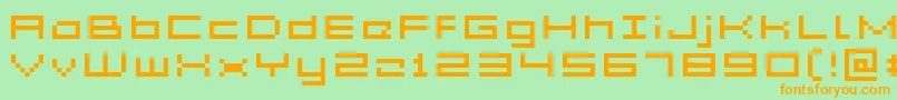 Acme5WideXtnd Font – Orange Fonts on Green Background