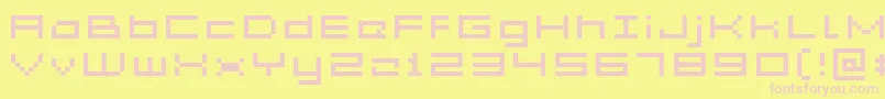 Acme5WideXtnd Font – Pink Fonts on Yellow Background