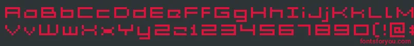 Acme5WideXtnd Font – Red Fonts on Black Background