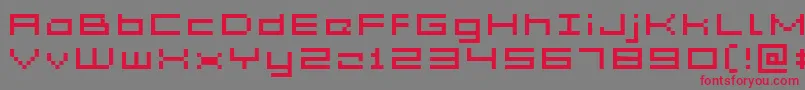 Acme5WideXtnd Font – Red Fonts on Gray Background