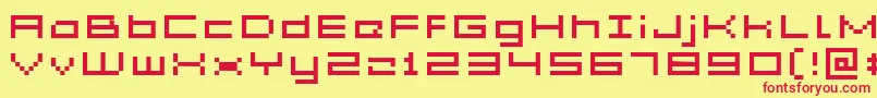 Acme5WideXtnd Font – Red Fonts on Yellow Background