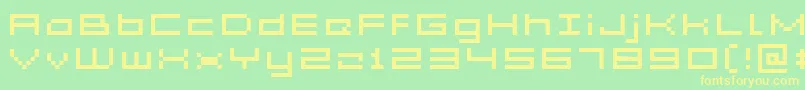 Acme5WideXtnd Font – Yellow Fonts on Green Background