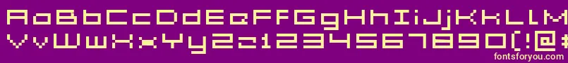 Acme5WideXtnd Font – Yellow Fonts on Purple Background