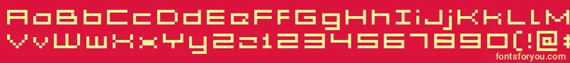 Acme5WideXtnd Font – Yellow Fonts on Red Background