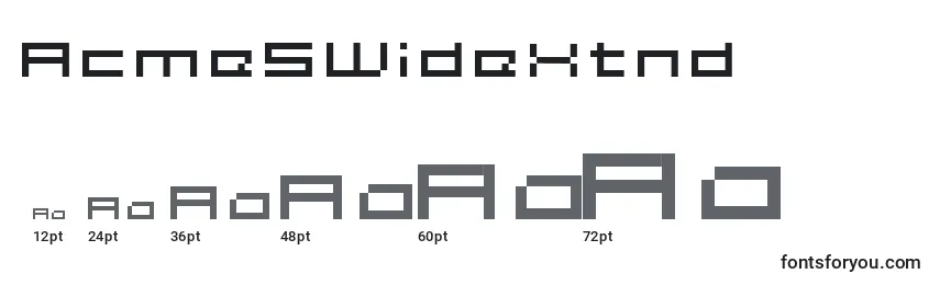 Größen der Schriftart Acme5WideXtnd