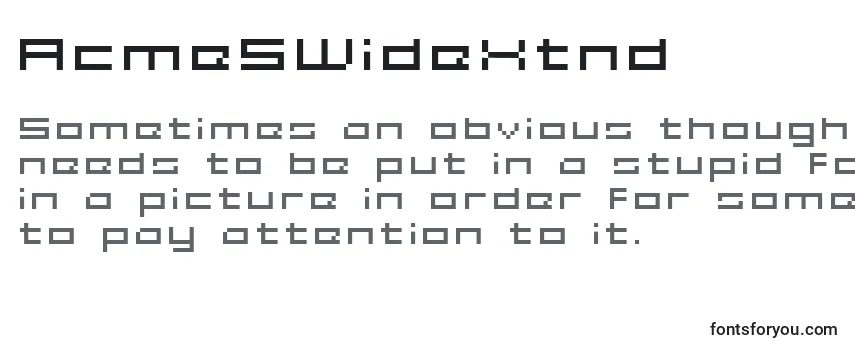 Acme5WideXtnd Font