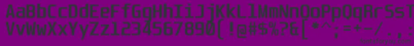 UnispaceBd Font – Black Fonts on Purple Background
