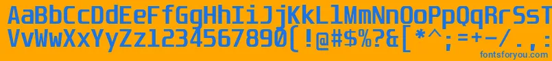 Подробнее о шрифте UnispaceBd Шрифт UnispaceBd – синие шрифты на оранжевом фоне