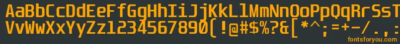 More about UnispaceBd Font UnispaceBd Font – Orange Fonts on Black Background