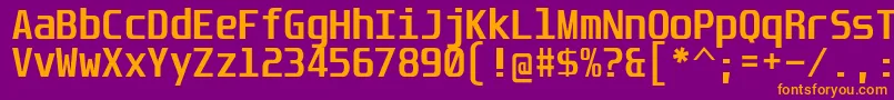 More about UnispaceBd Font UnispaceBd Font – Orange Fonts on Purple Background