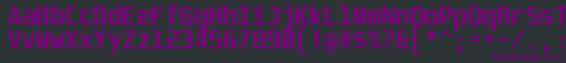 More about UnispaceBd Font UnispaceBd Font – Purple Fonts on Black Background