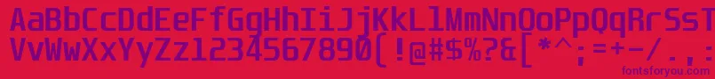 More about UnispaceBd Font UnispaceBd Font – Purple Fonts on Red Background