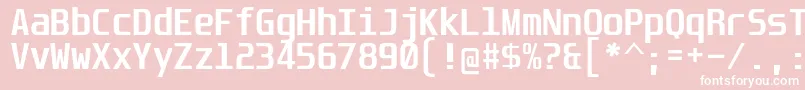 UnispaceBd Font – White Fonts on Pink Background