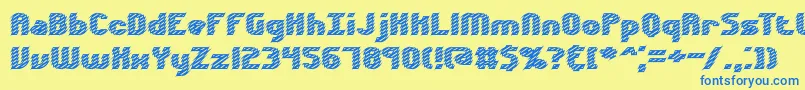 Volatile2Brk Font – Blue Fonts on Yellow Background