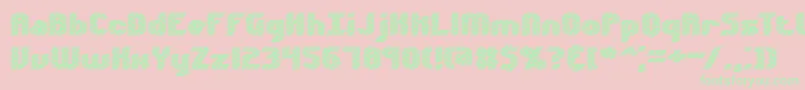 Volatile2Brk Font – Green Fonts on Pink Background