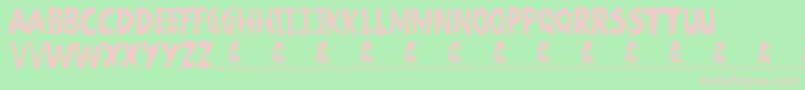 BewareOfTheZombies Font – Pink Fonts on Green Background