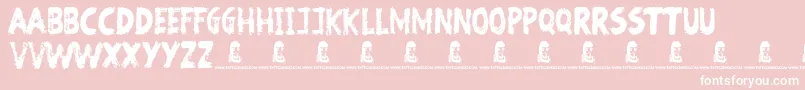 BewareOfTheZombies Font – White Fonts on Pink Background