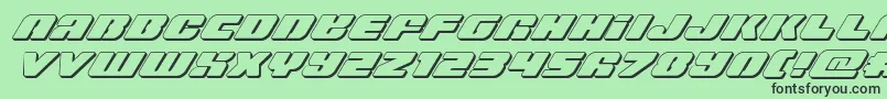 Capricus3Dital Font – Black Fonts on Green Background