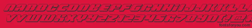 Capricus3Dital Font – Black Fonts on Red Background